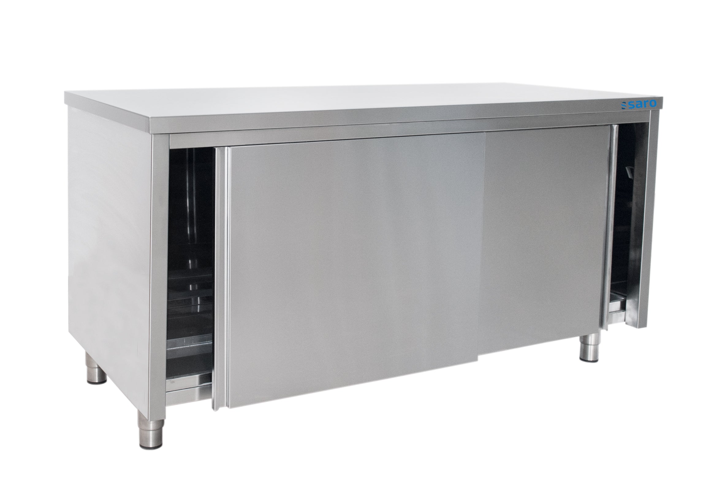 Saro Rustfrit Stålskab Skydedør 600 Dybde 1600 - Saro Skabe  - 4017337049523