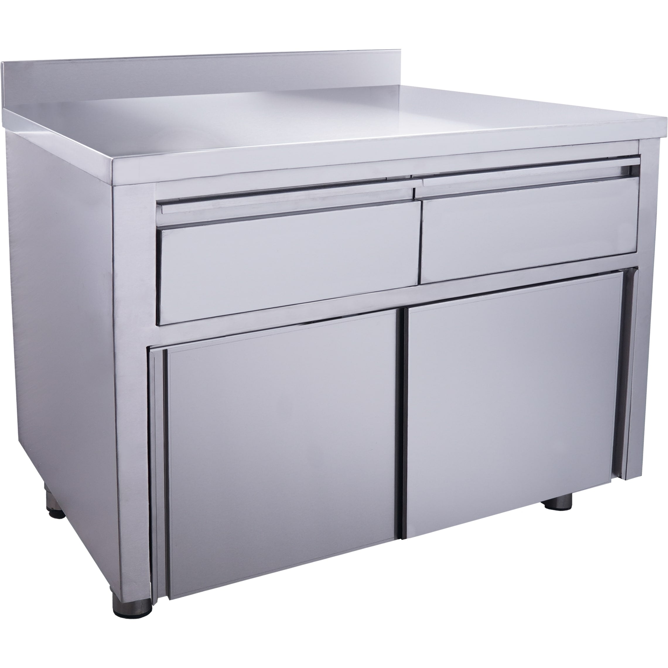 Saro Skydedørsskab Skuffer 1200x700mm Med Opstand - Saro Skabe  - 4017337055982