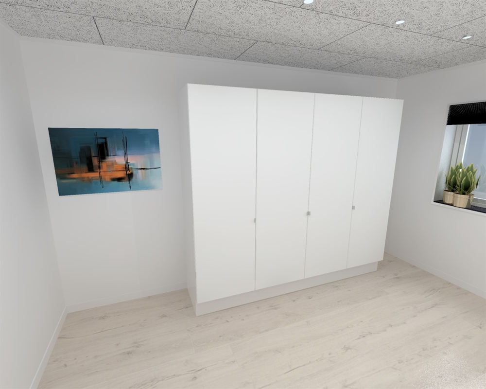 Hvid Kitchn Garderobeskab Med Låger 240 Fra Kitchn Med Daytona Front - Kitchn Skabe