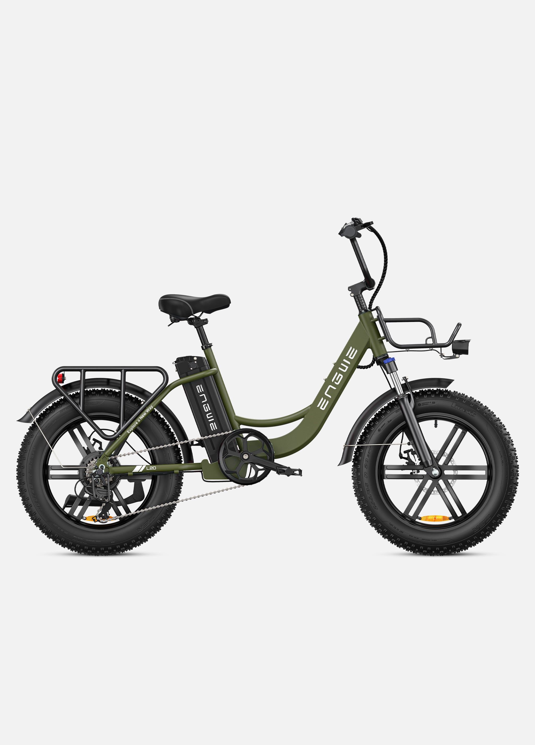 Grøn Engwe L20 Bike Avacado Green - Engwe Skabe  - 0774196577461