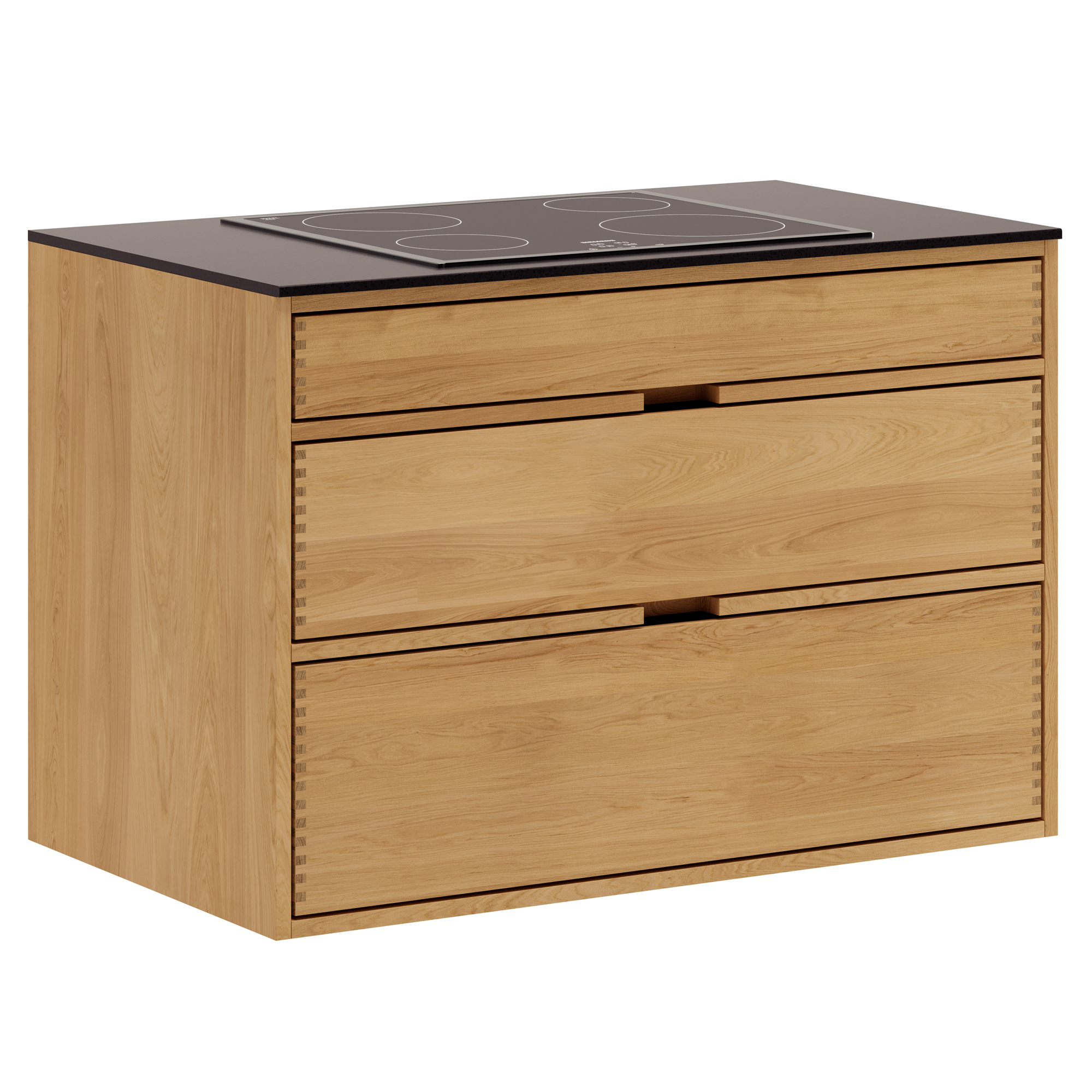 100 Just Wood Underskab Dybden Forberedt Til Kogeplade - Just Wood Skabe