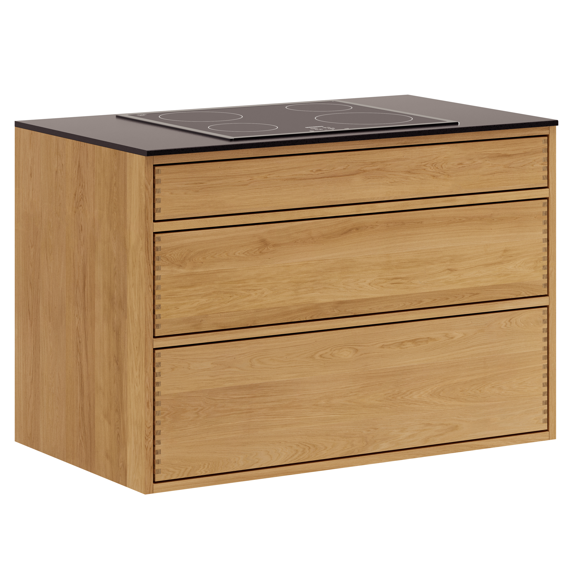 100 Just Wood Push Underskab Dybden Forberedt Til Kogeplade - Just Wood Skabe