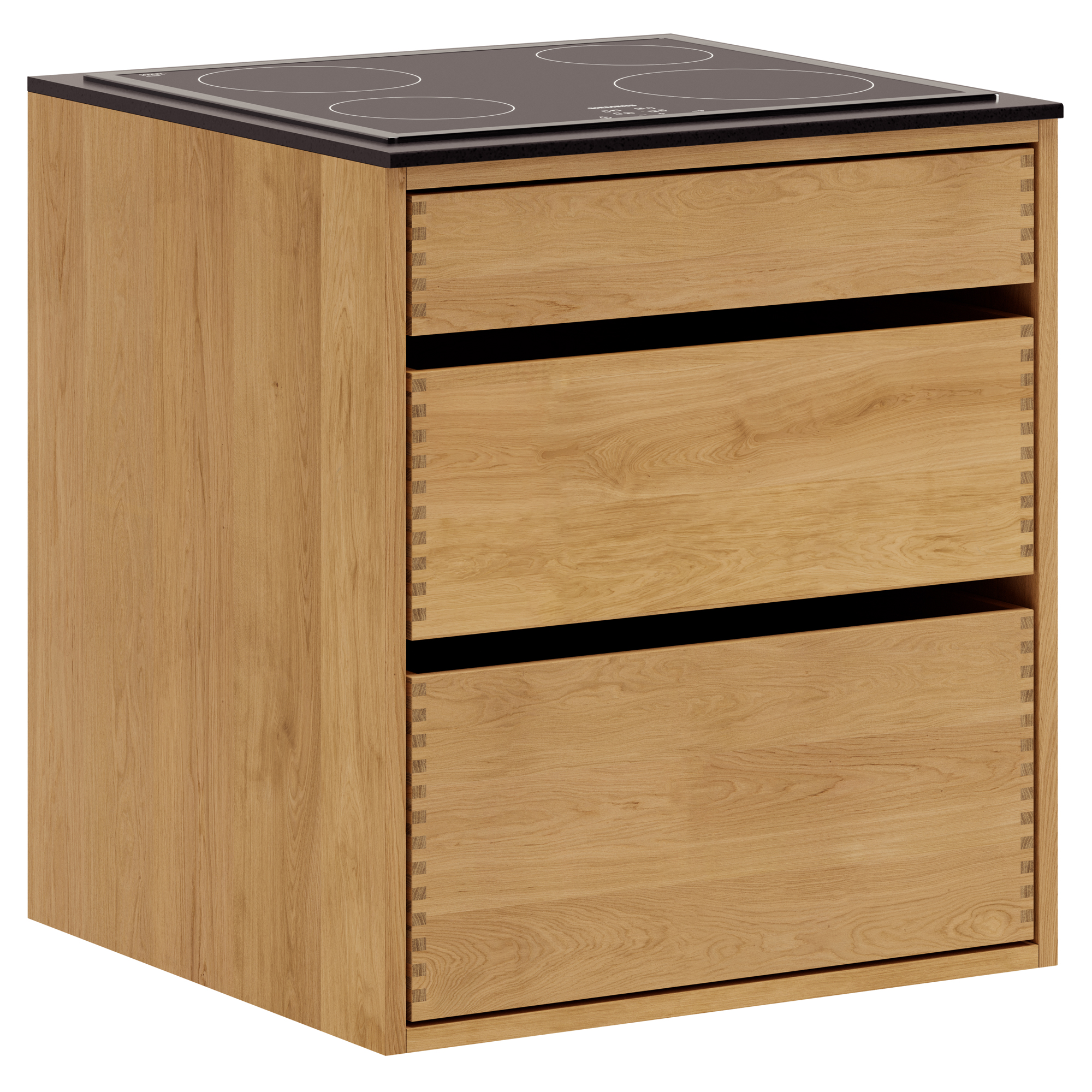Just Wood Underskab Original Dybden Forberedt Til Kogeplade - Just Wood Skabe