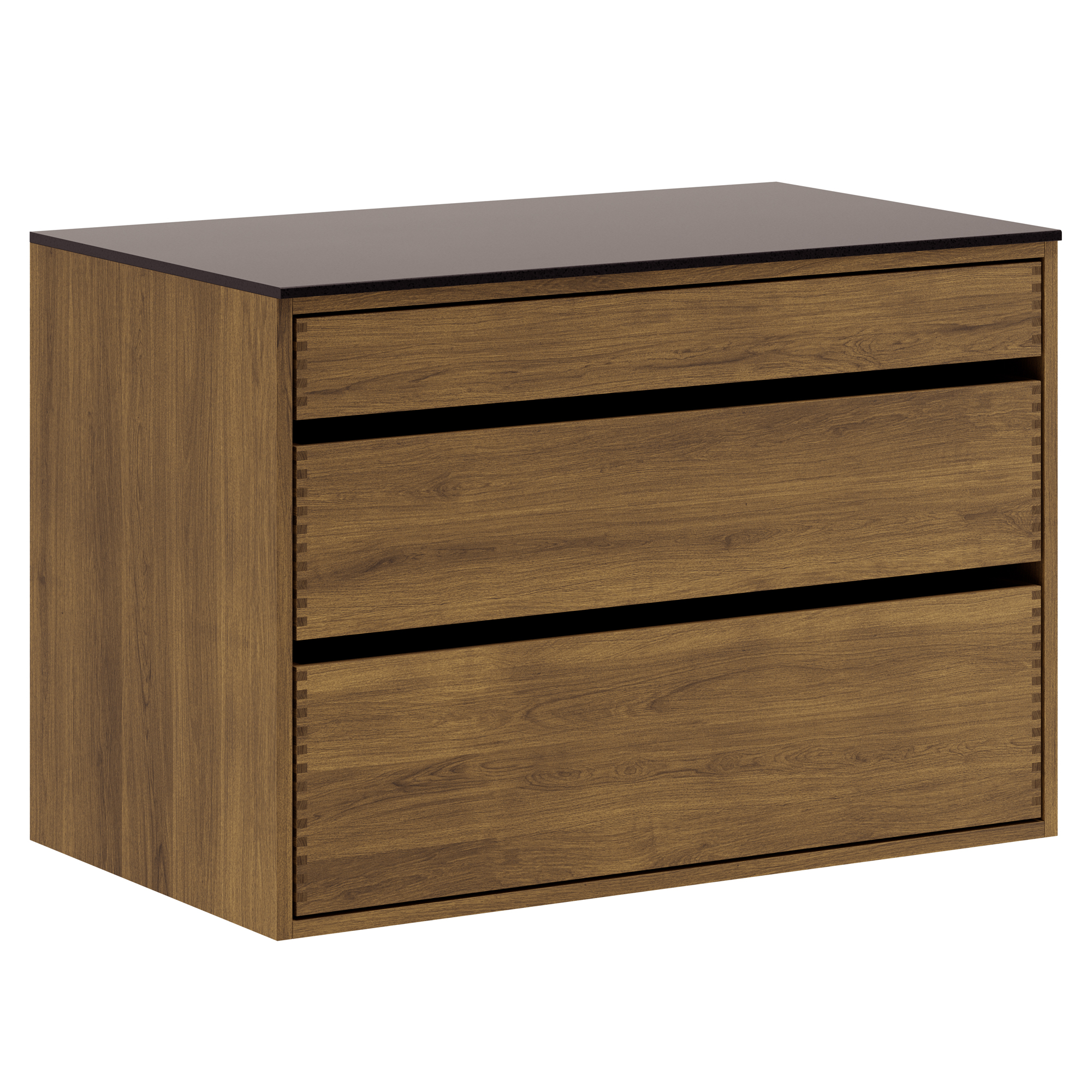 100 Mørkolieret Just Wood Original Underskab Dybden - Just Wood Skabe