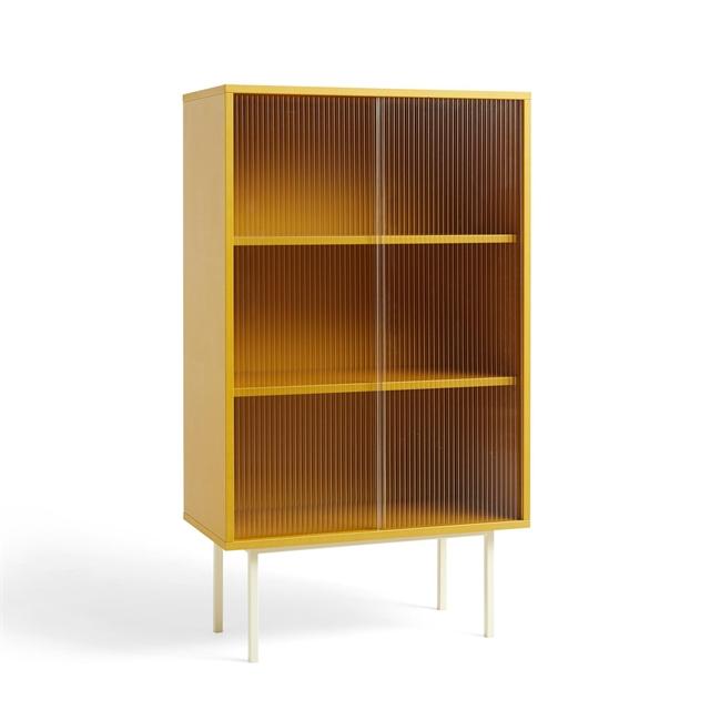 Gul Hay Colour Cabinet Skab Med Glasdøre Høj - Hay Skabe  - 5710441303350