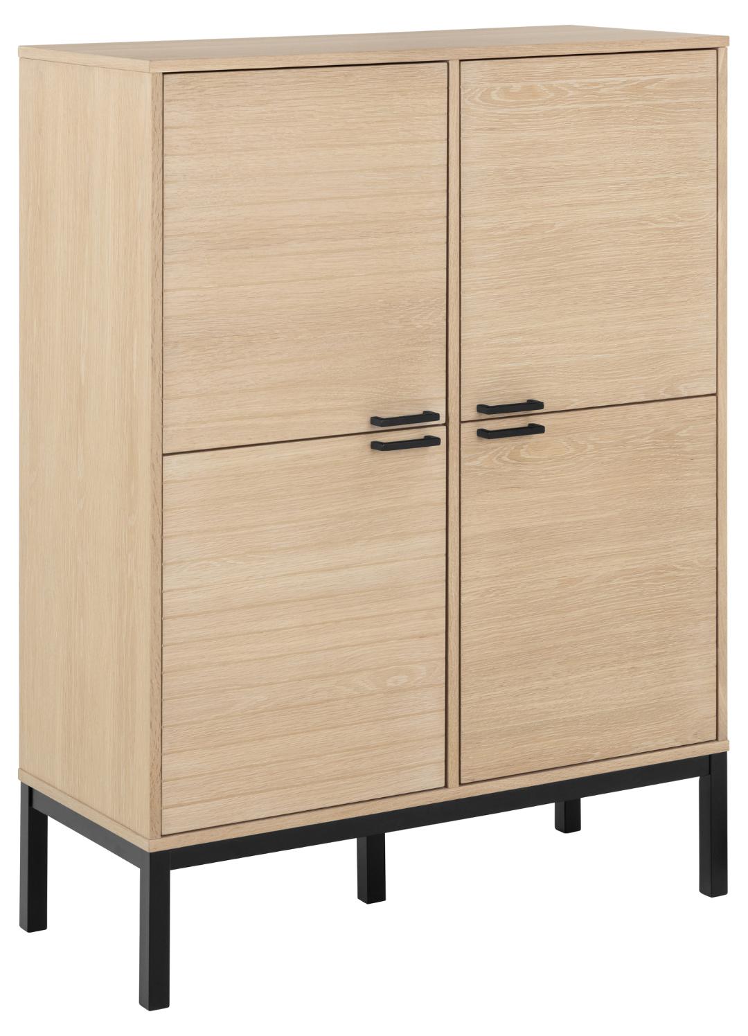 Hvid Act Nordic Kensington Skab Låger Hylder Pigmenteret Egefiner Mat Sort - Act Nordic Skabe  - 5713941368683