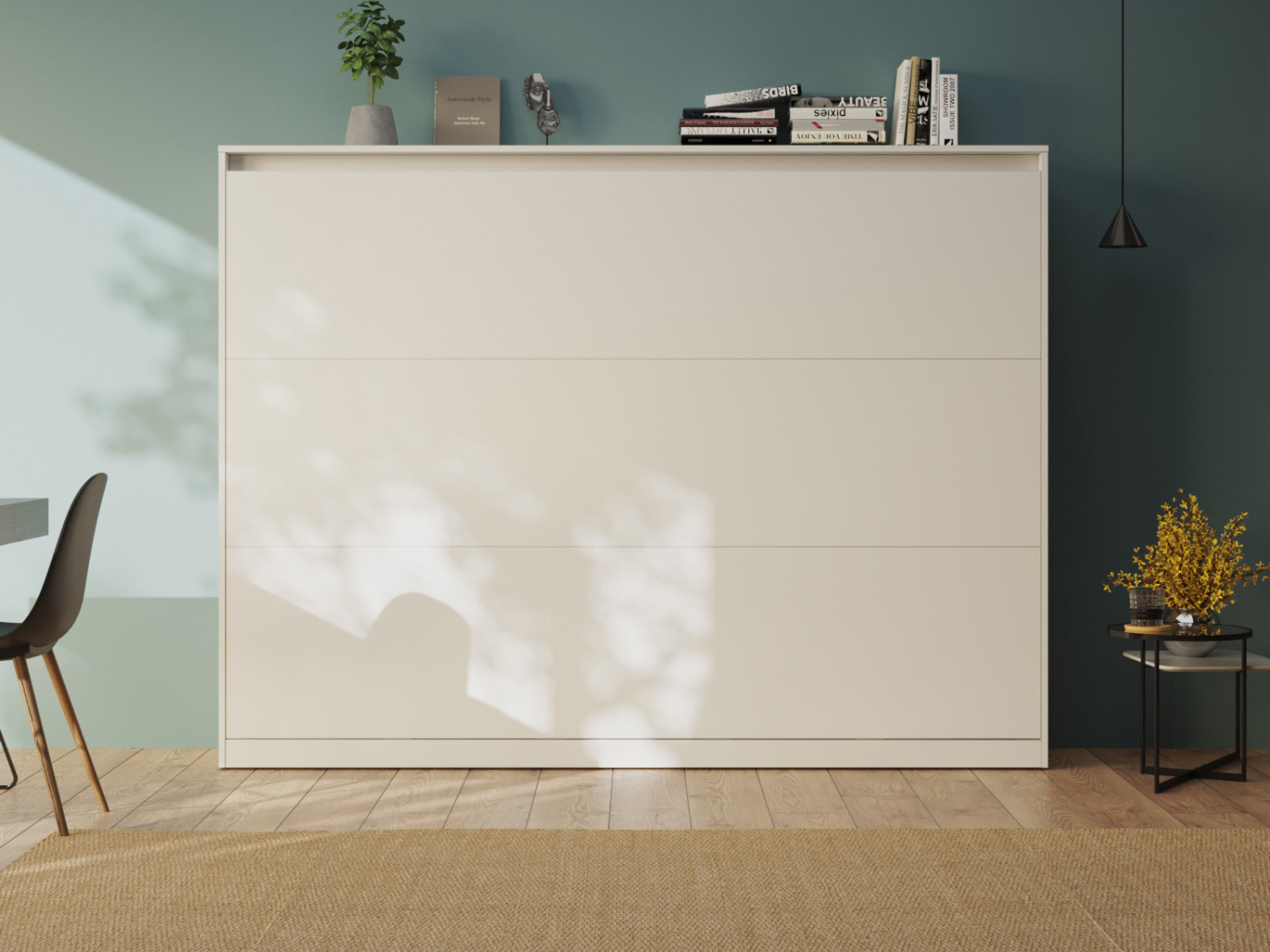 Hvid Classic Skabsseng Lav Model 140x200cm Farve Skab: Front: Beton - Skabe
