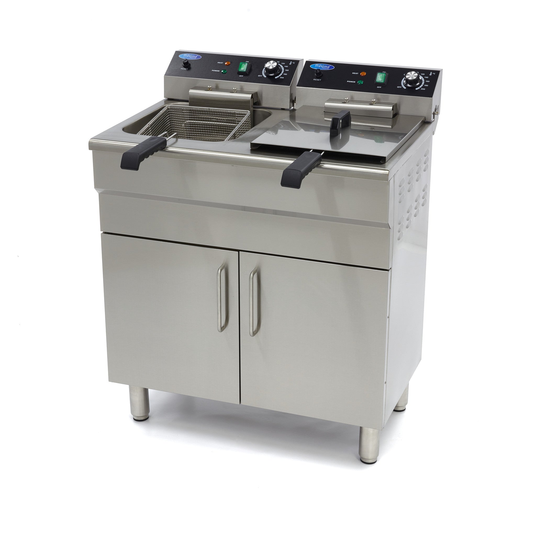 Friture Liter Kurve Med Aftapningshane Stativ 230 Volt - Maxima Skabe  - 8720365349218