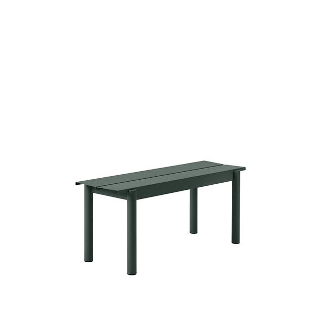 Grøn Muuto Linear Steel Bænk Mørk 110 - Muuto Skabe  - 5713294753587